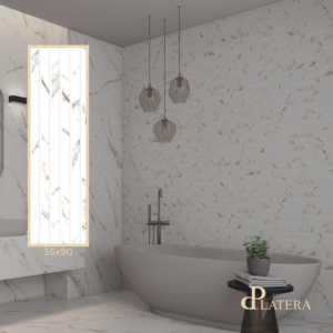 la platera 35x90 Calacatta Gold Ribbon