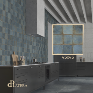 la platera Դեկոր 45x45 Kube Kur Turquoise