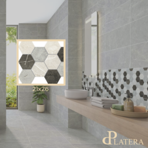 La Platera Mosaico Hexagono Nevada 21x26